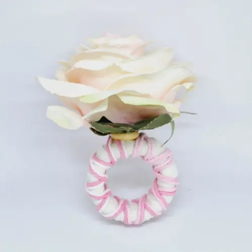 Porta Guardanapos Flor Rosa Claro