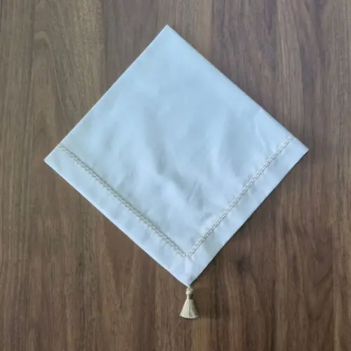 Kit Guardanapos Tassel Bege 04 Peças
