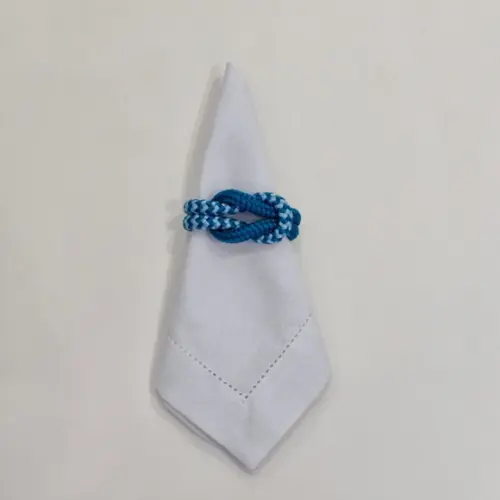 Porta Guardanapo Nó Náutico Azul Turquesa/bebê Mesclado