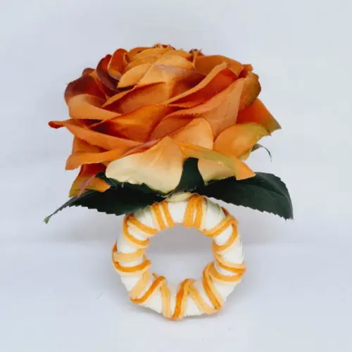 Porta Guardanapos Flor Laranja