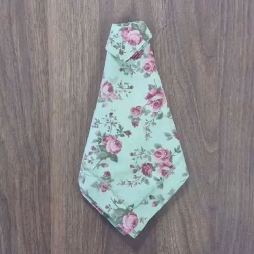 Kit Guardanapo Floral Verde e Rosa 06 Peças