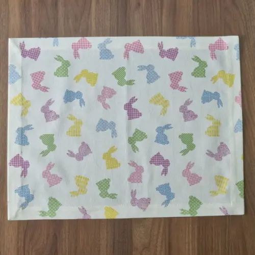 Kit Lugar Americano Coelhos Mix de Cores 06 Peças