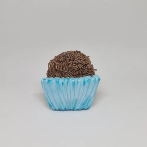 Kit Porta Guardanapo Brigadeiro Azul Biscuit 02 Peças