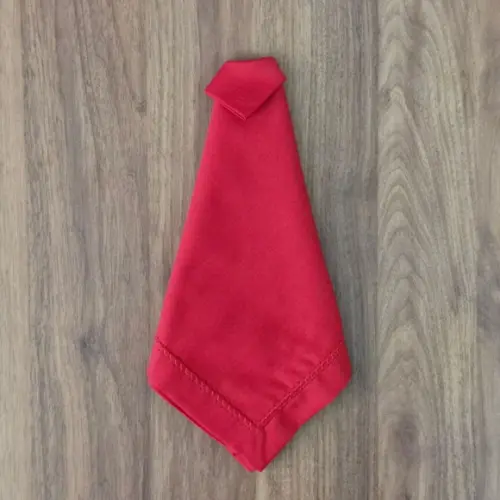 Guardanapo Vermelho Bordado Tipo Ajour