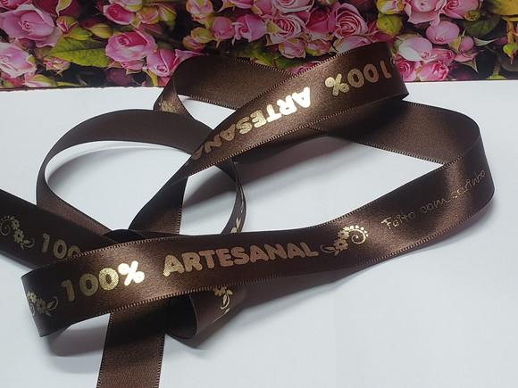 10 Fitinhas Personalizadas Estampa Dourada ou Prata 10mm