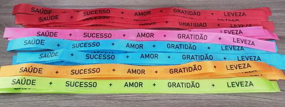 100 Fitinhas Personalizadas de Tafetá 1cm x 35cm