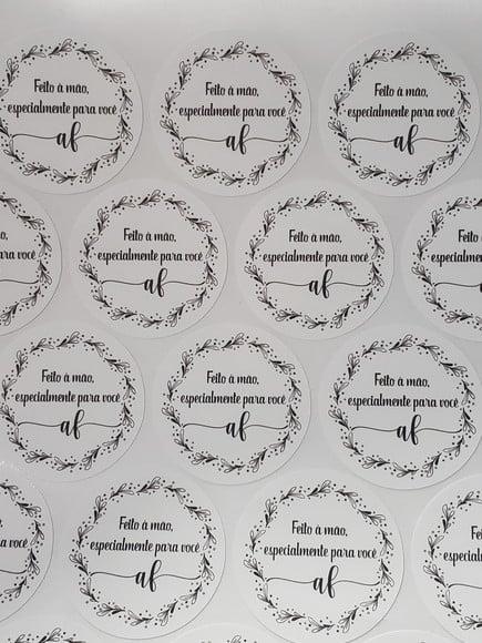 100 Adesivos Personalizados 5cm