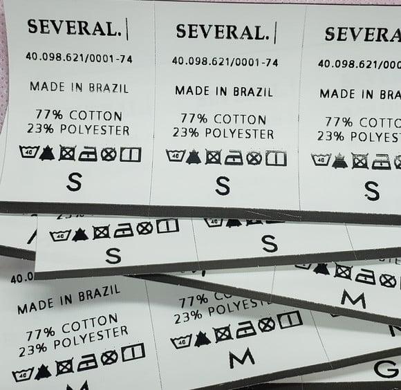 100 Etiquetas de Composição Nylon Resina