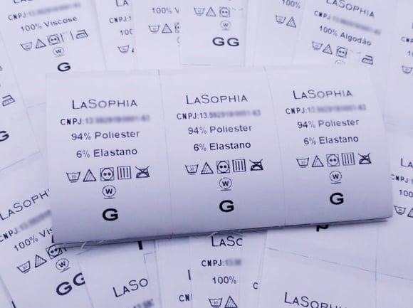 1000 Etiquetas de Composição Nylon Resina