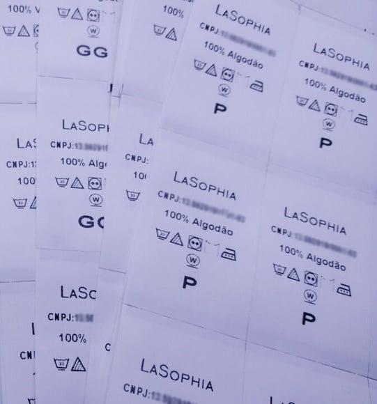 1000 Etiquetas de Composição Nylon Resina