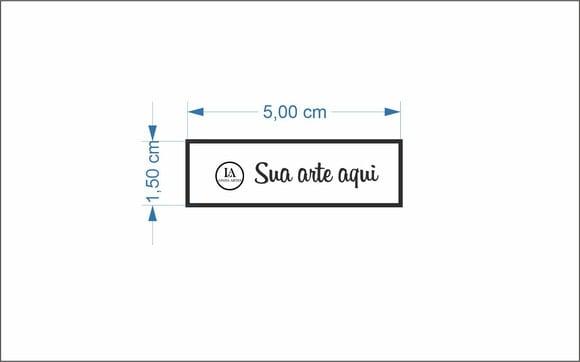115 Etiquetas Adesivas Transparente Personalizadas 1,5 x 5cm