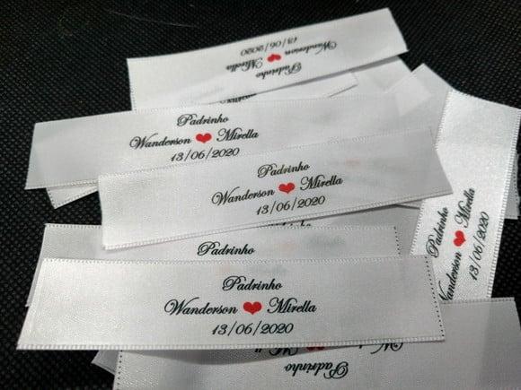 18 Etiquetas Personalizadas para Gravatas 2,2 cm