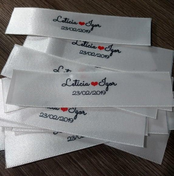 20 Etiquetas Personalizadas para Gravatas 2,2 cm