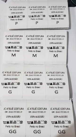 200 Etiquetas de Composição Nylon Resina