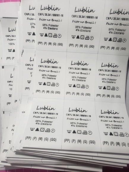 200 Etiquetas de Composição Nylon Resina