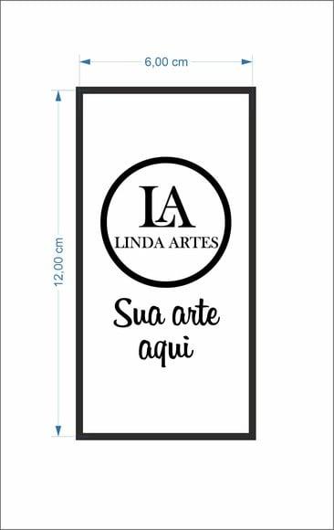 200 Adesivos Personalizados 6x12 cm