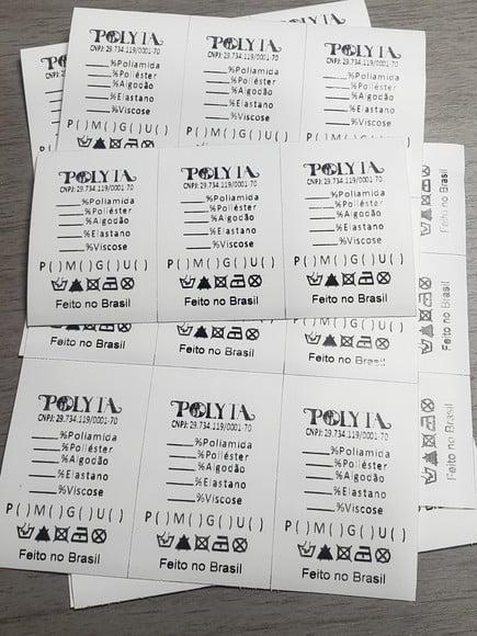 200 Etiquetas de Composição Nylon Resina
