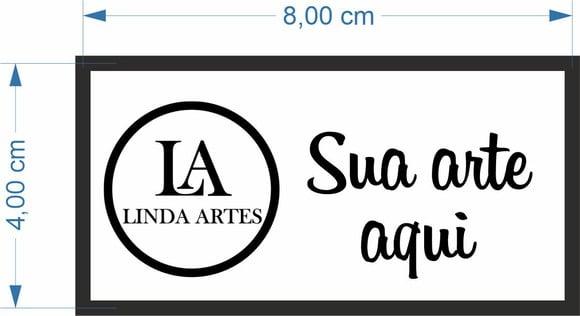 50 Adesivos Personalizados 8x4cm
