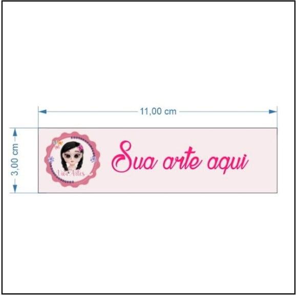 50 Etiquetas Adesivas Personalizadas 11x3 cm