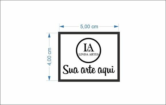 50 Etiquetas Adesivas Transparente Personalizadas 5x4