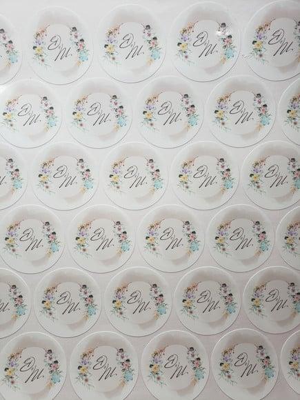 60 Etiquetas Adesivas Personalizadas 4 cm
