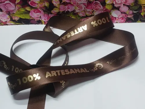 10 Fitinhas Personalizadas Estampa Dourada ou Prata 10mm