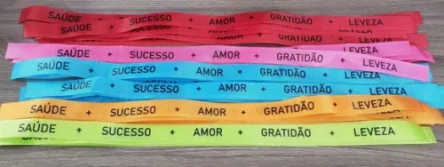 100 Fitinhas Personalizadas de Tafetá 1cm x 35cm