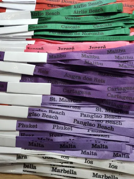 250 Fitinhas Personalizadas de Tafetá 1cm x 35cm
