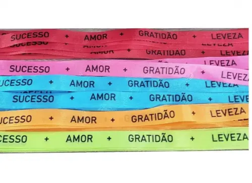50 Fitinhas Personalizadas de Tafetá 1cm x 35cm