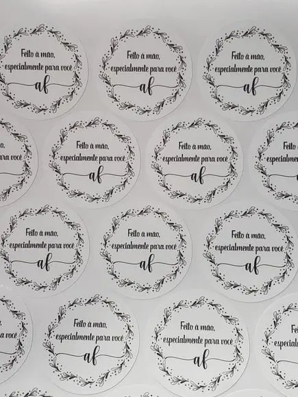 100 Adesivos Personalizados 5cm