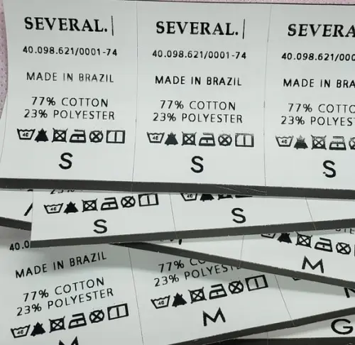 100 Etiquetas de Composição Nylon Resina