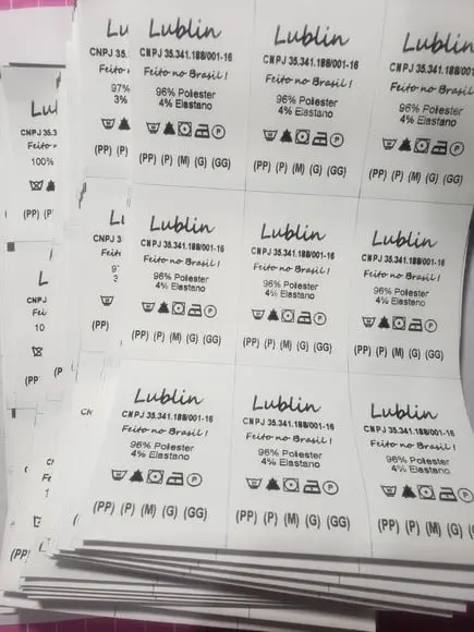 200 Etiquetas de Composição Nylon Resina