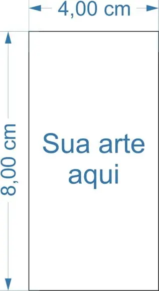30 Rótulos Adesivo para Tubete de 8x4 cm