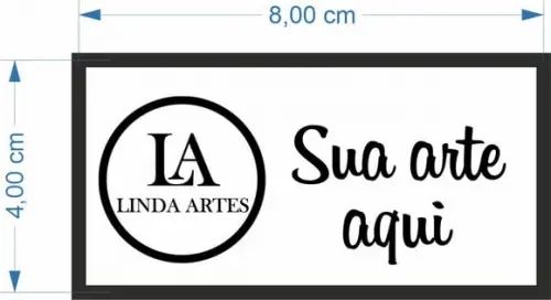 50 Adesivos Personalizados 8x4cm