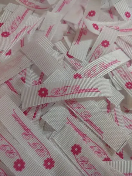 50 Etiquetas Personalizdas Gorgurão 10mm