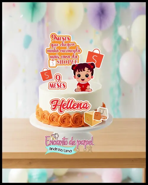 topo de bolo shopee bebê