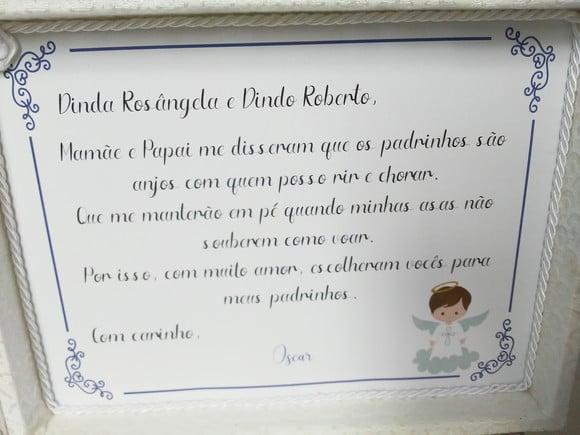 Caixa convite padrinhos batismo