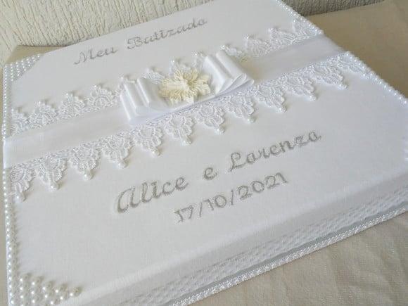 Kit Meu Batizado personalizado duplo duas velas duas toalhas