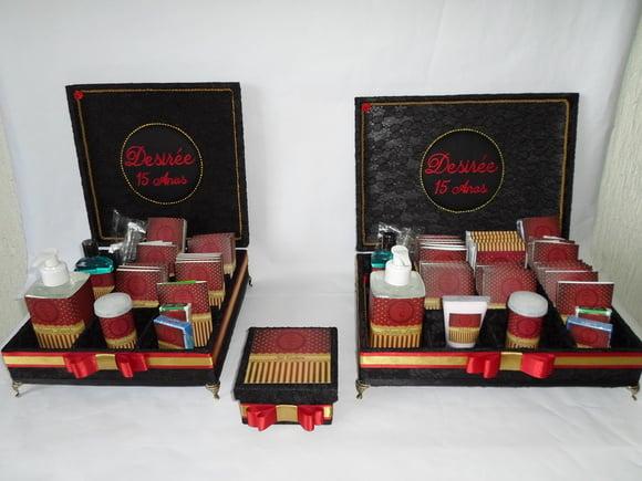 Kit toalete personalizado caixas e produtos tema Los Angeles