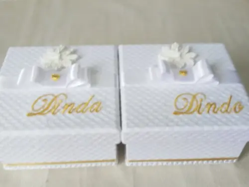 Caixa convite personalizada batizado Dindo e Dinda