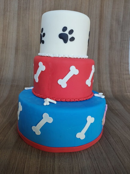 Bolo Fake em Biscuit Patrulha Canina