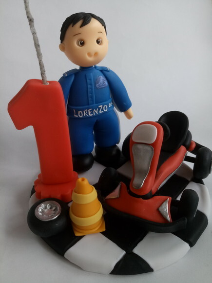 Topo de Bolo Carro de Corrida Kart