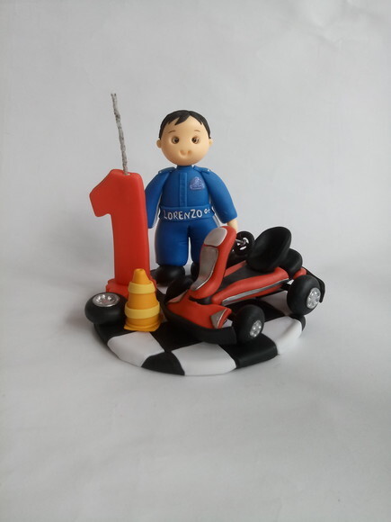 Topo de Bolo Carro de Corrida Kart