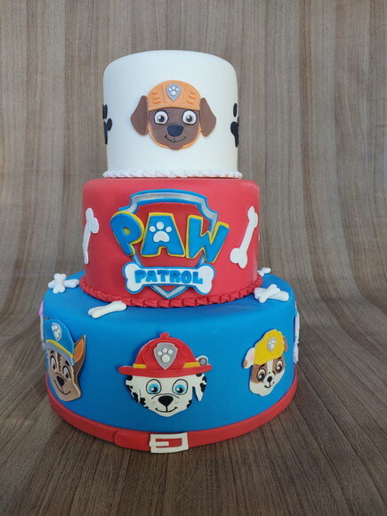 Bolo Fake em Biscuit Patrulha Canina