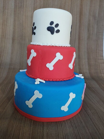 Bolo Fake em Biscuit Patrulha Canina