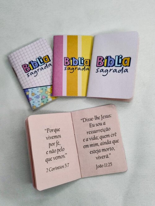Mini Bíblia 10 unidades, Versículos com 32 páginas