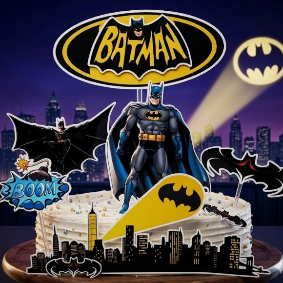 TOPO DE BOLO BATMAN - ARQUIVO DE CORTE SILHOUETTE