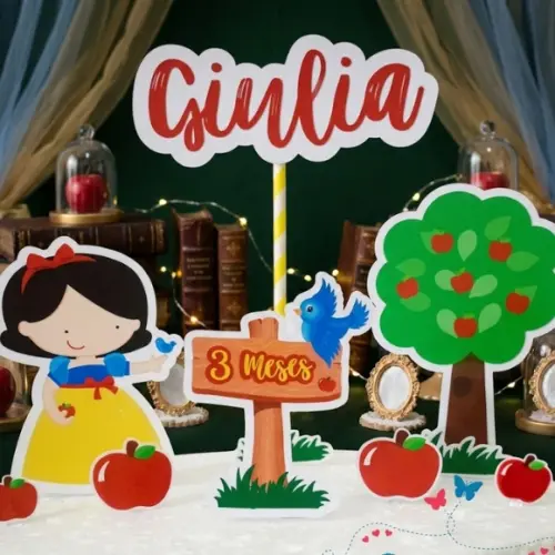 TOPO DE BOLO BRANCA DE NEVE -ARQUIVO DE CORTE SILHOUETTE