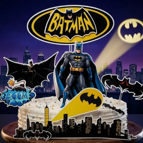 TOPO DE BOLO BATMAN - ARQUIVO DE CORTE SILHOUETTE