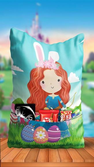 Almofada com Bolso Páscoa Meninas Lembrança Páscoa
